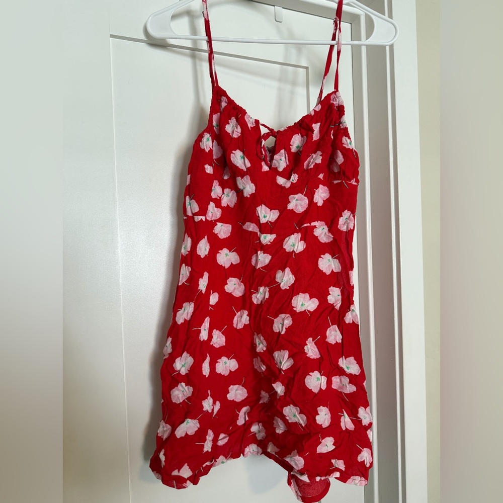 Pull&Bear Red and White dress